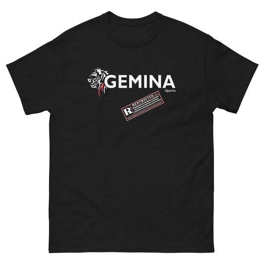 Men's 100% cotton Rate R Gemina T-Shirt with structured fit and trendy design.