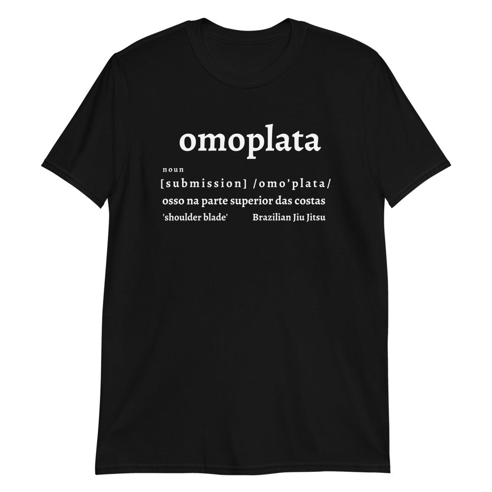 Omoplata T-Shirt with submission print, unisex, cotton, martial arts apparel.