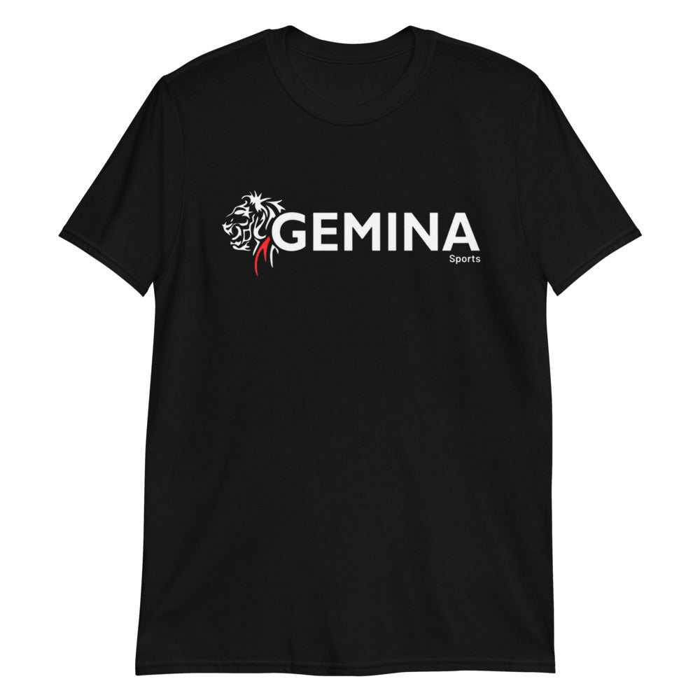 Gemina Sports Club T-Shirt for Adults, 100% cotton, black with logo.