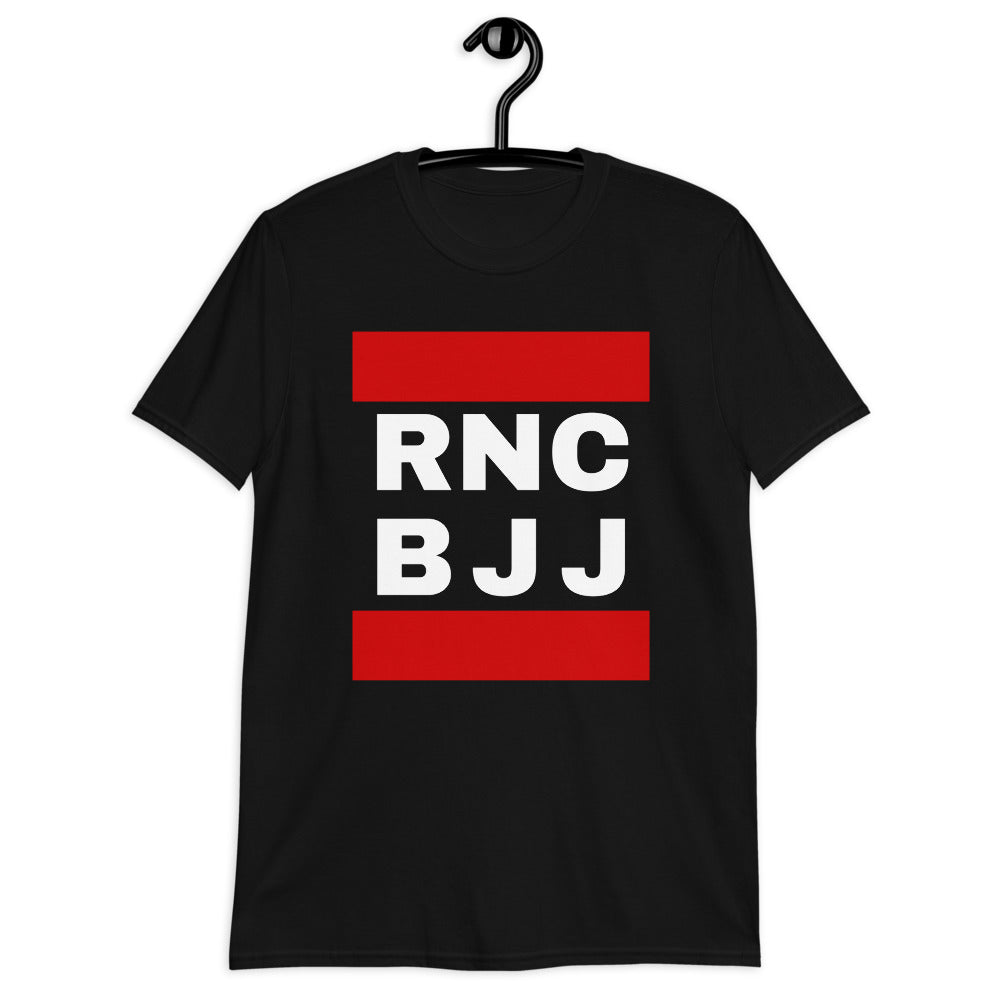 RNC BJJ t-shirt inspired by Run DMC, 100% ring-spun cotton, durable and comfy.