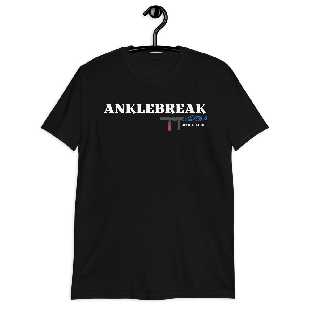 AnkleBreak Jits & Surf T-Shirt, black, 100% ring-spun cotton, durable with double stitching.
