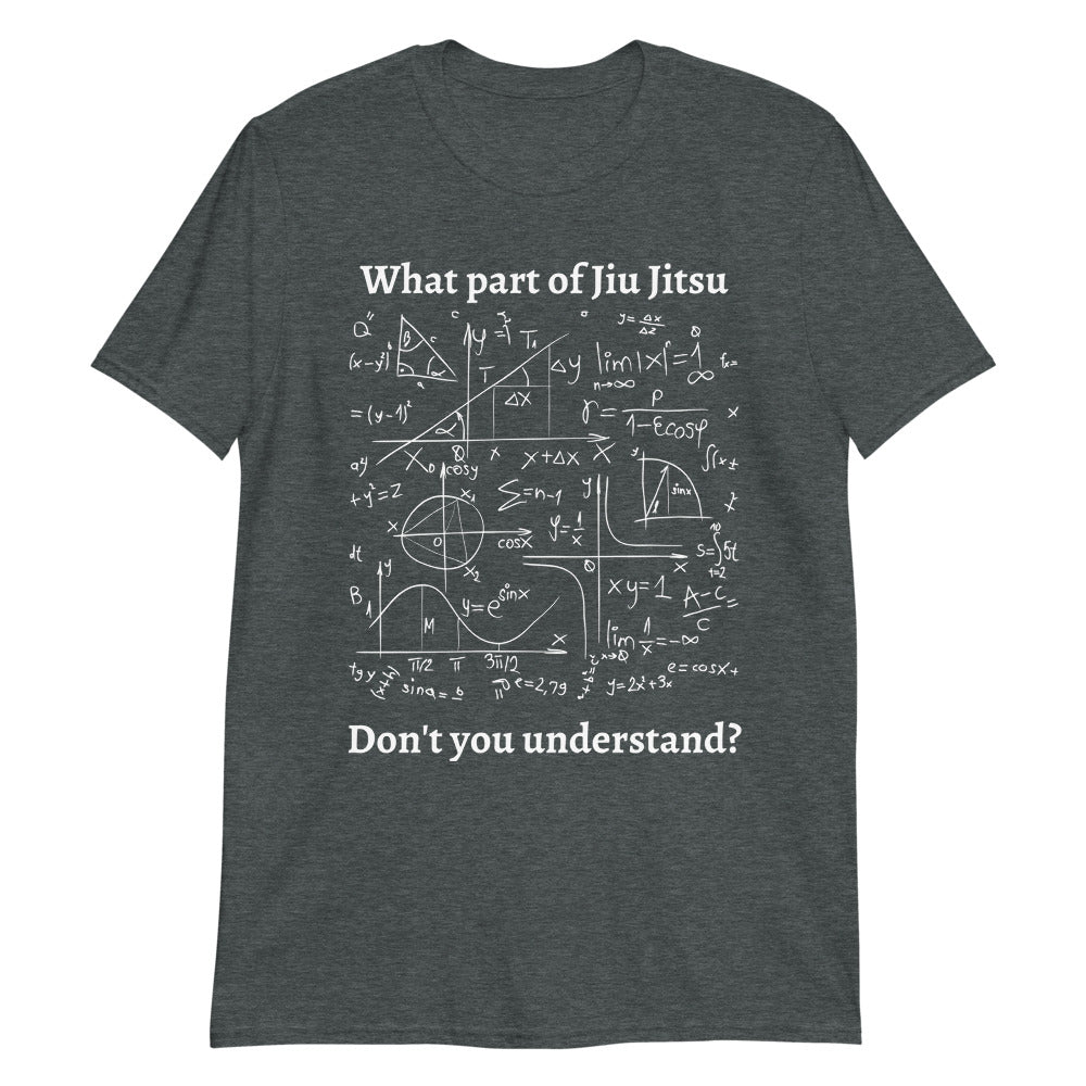 Jiu Jitsu Equation T-Shirt with humorous math graphic and text.