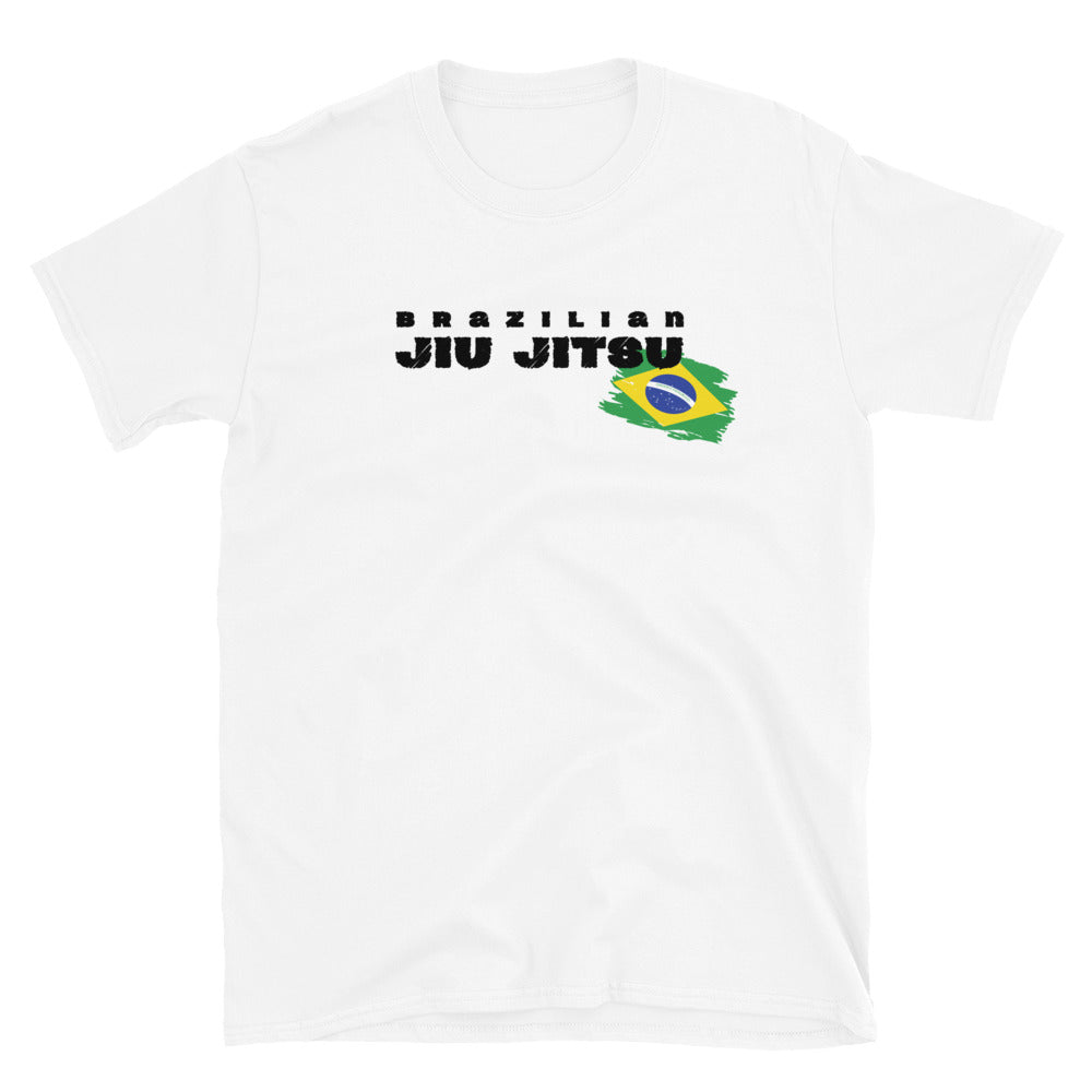 Brazilian Jiu Jitsu Flag T-Shirt, 100% ring-spun cotton, durable design.