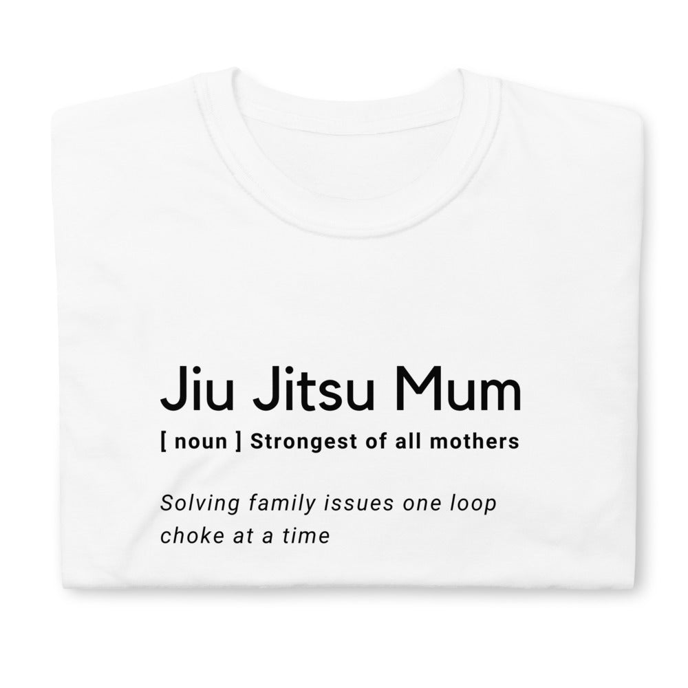 Jiu Jitsu Mum t-shirt with definition print, 100% ring-spun cotton.