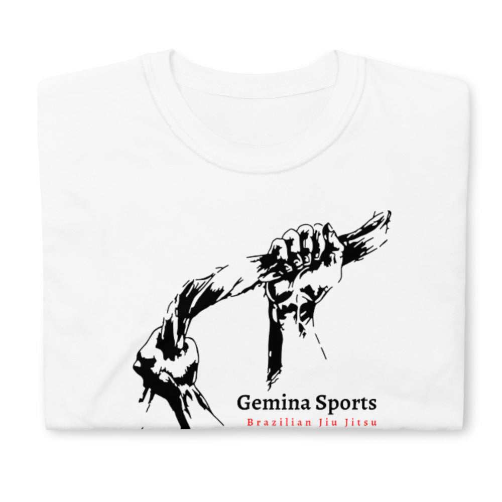 White club t-shirt with a baseball bat choke graphic, 100% cotton, Gemina Sports.